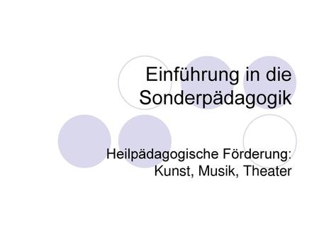 Einführung in die Sonderpädagogik