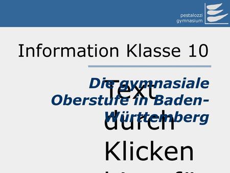 Die gymnasiale Oberstufe in Baden-Württemberg