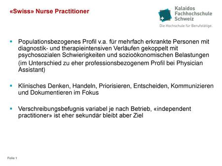«Swiss» Nurse Practitioner
