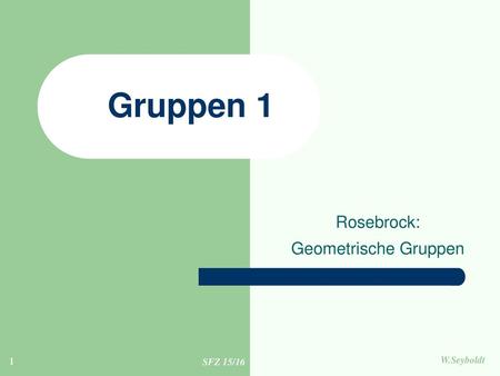 Rosebrock: Geometrische Gruppen