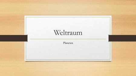 Weltraum Planeten.