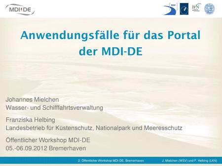 Anwendungsfälle für das Portal der MDI-DE