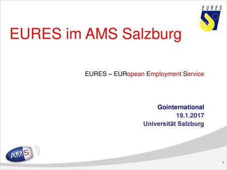 EURES im AMS Salzburg EURES – EURopean Employment Service