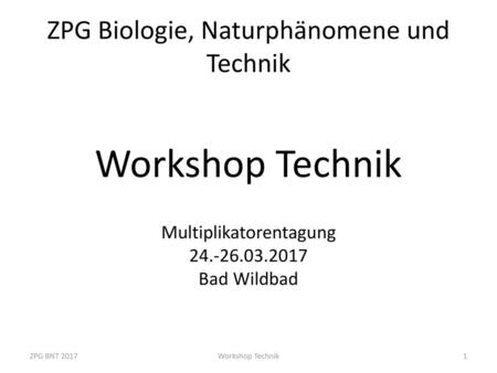 ZPG Biologie, Naturphänomene und Technik