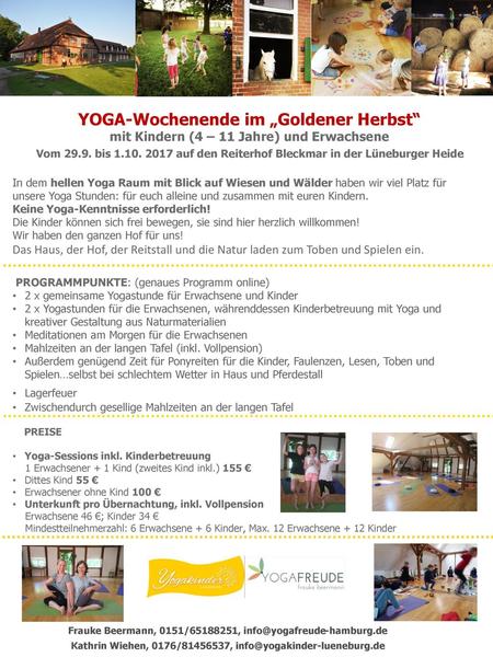YOGA-Wochenende im „Goldener Herbst“