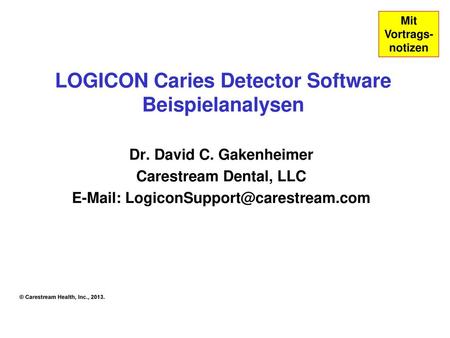 LOGICON Caries Detector Software Beispielanalysen
