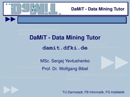 DaMiT - Data Mining Tutor