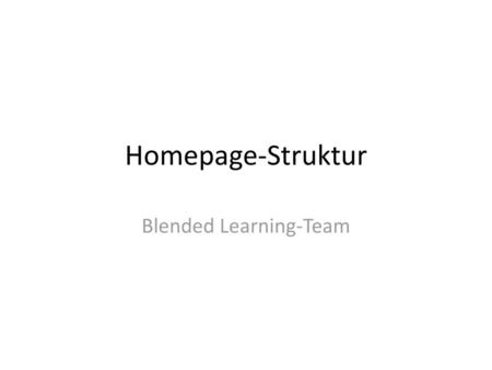 Blended Learning-Team