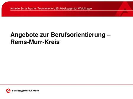 Angebote zur Berufsorientierung – Rems-Murr-Kreis
