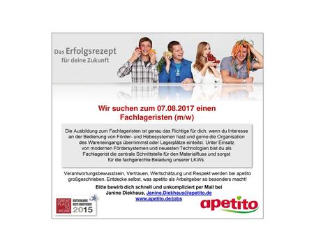 Wir suchen zum einen Fachlageristen (m/w)