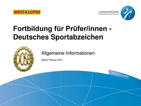 Fortbildung Deutsches Sportabzeichen Prüfer/innen - ppt video online  herunterladen