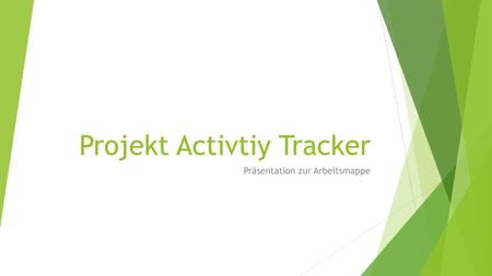 Projekt Activtiy Tracker