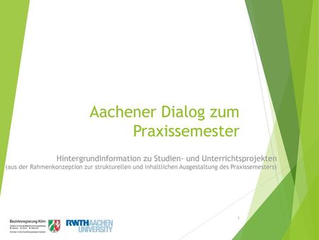 Aachener Dialog zum Praxissemester