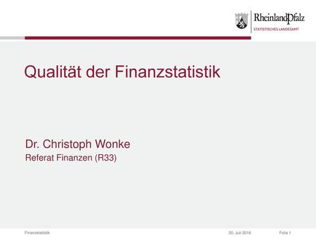 Qualität der Finanzstatistik