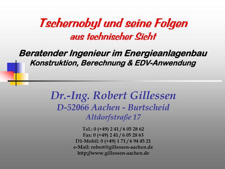 Dr.-Ing. Robert Gillessen