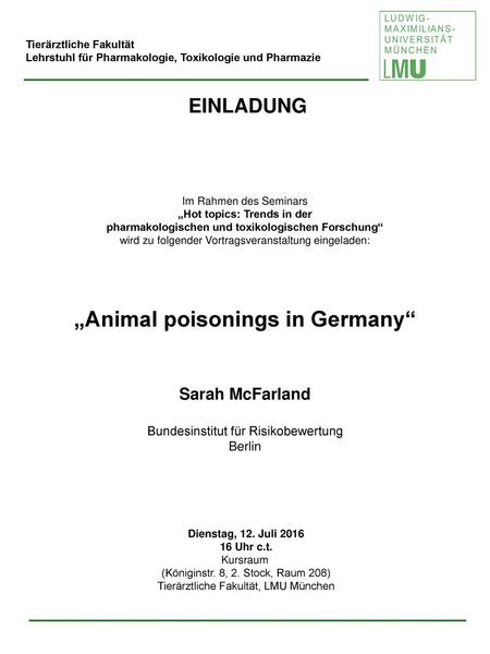 „Hot topics: Trends in der „Animal poisonings in Germany“