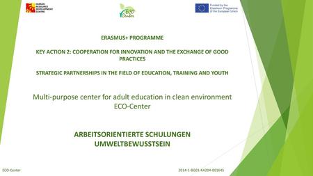 ARBEITSORIENTIERTE SCHULUNGEN UMWELTBEWUSSTSEIN