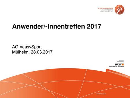Anwender/-innentreffen 2017 ​