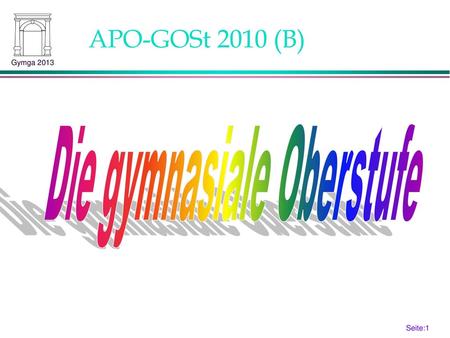 Die gymnasiale Oberstufe
