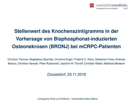Urologische Klinik und Poliklinik – Universitätsmedizin Mainz