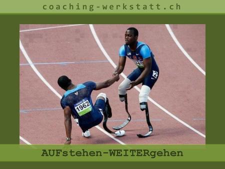 AUFstehen-WEITERgehen
