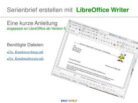 Serienbrief erstellen mit LibreOffice Writer