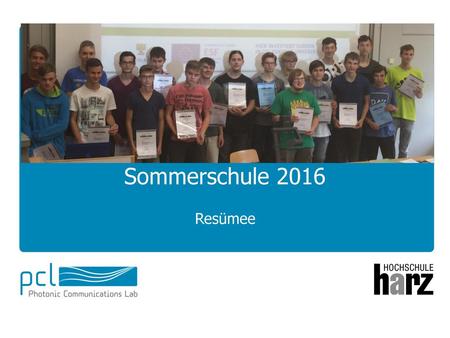 Sommerschule 2016 Resümee.