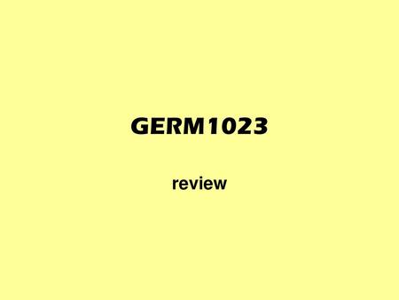 GERM1023 review.
