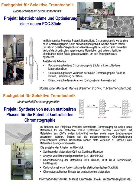 Projekt: Inbetriebnahme und Optimierung einer neuen PCC-Säule