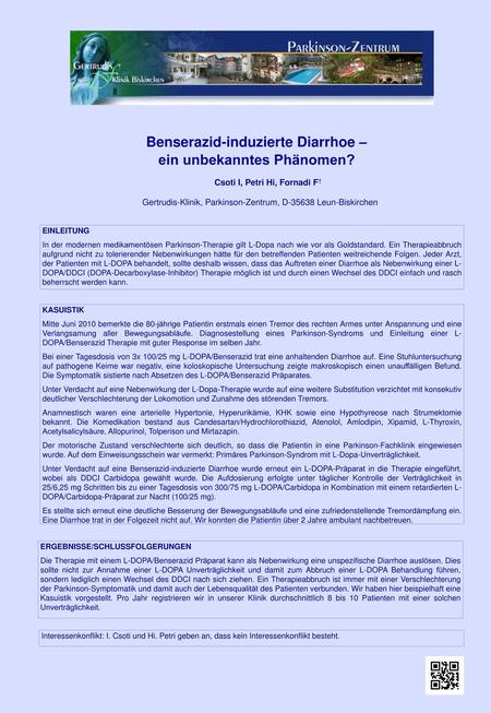 Benserazid-induzierte Diarrhoe –