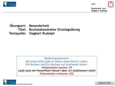 Buchstabendreher Einstiegsübung