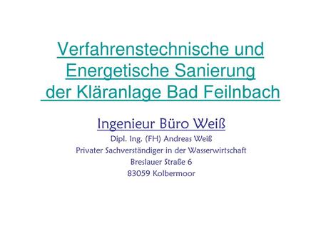 Ingenieur Büro Weiß Dipl. Ing. (FH) Andreas Weiß