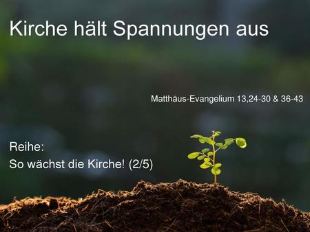 Kirche hält Spannungen aus