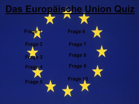 Das Europäische Union Quiz