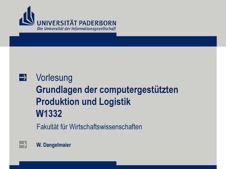 Grundlagen der computergestützten Produktion und Logistik W1332