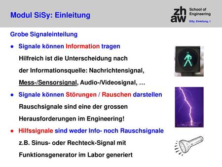 Modul SiSy: Einleitung