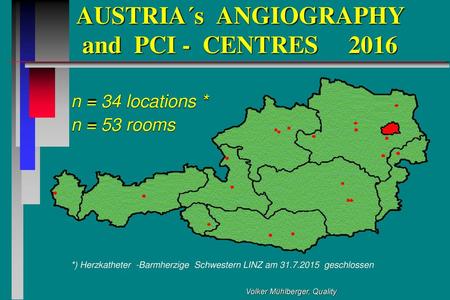 AUSTRIA´s ANGIOGRAPHY and PCI - CENTRES 2016