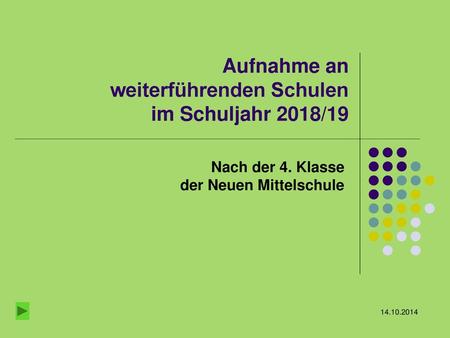 Aufnahme an weiterführenden Schulen im Schuljahr 2018/19
