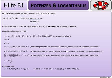 Potenzen & Logarithmus