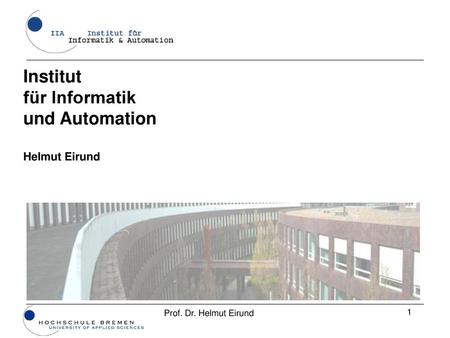 Institut für Informatik und Automation