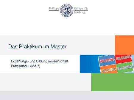 Das Praktikum im Master