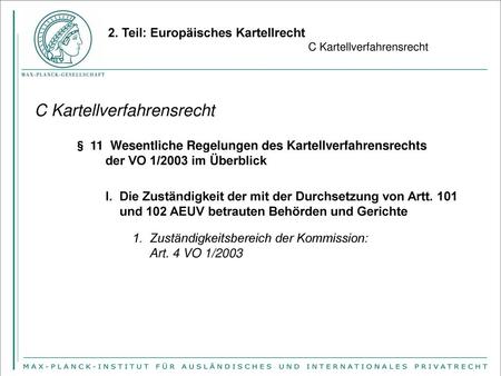 C Kartellverfahrensrecht