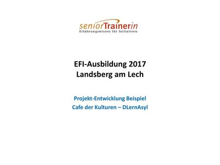 EFI-Ausbildung 2017 Landsberg am Lech