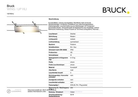 Bruck WING / UP HLI mc Beschreibung