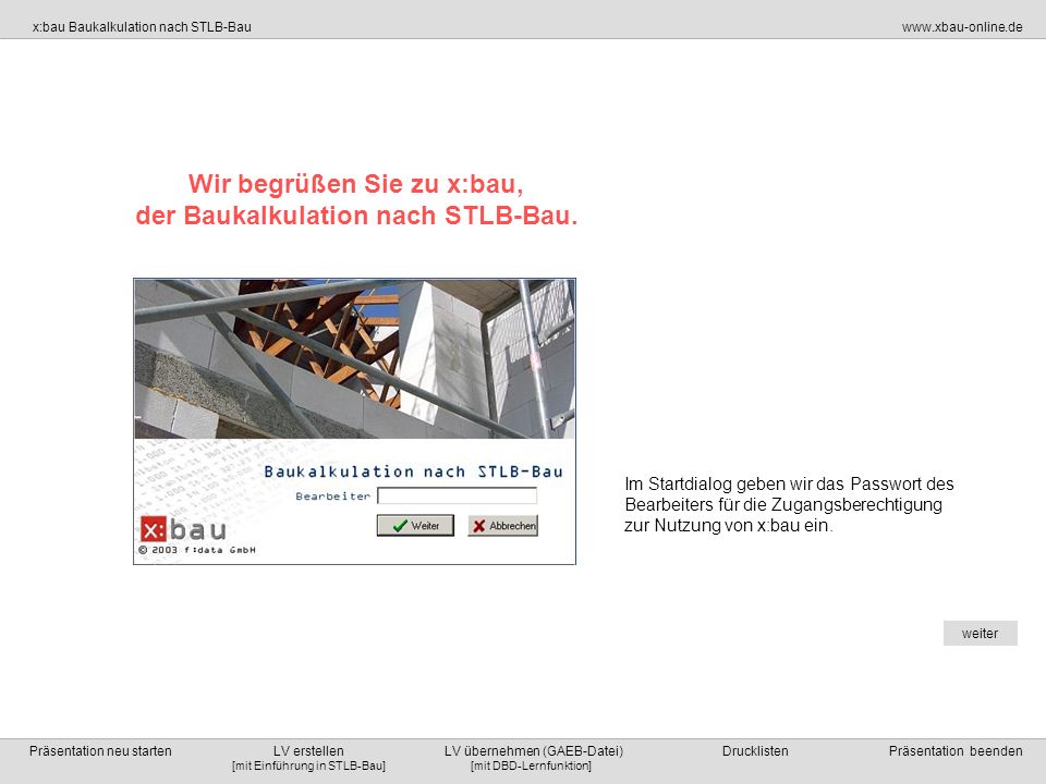 Wir Begrussen Sie Zu X Bau Der Baukalkulation Nach Stlb Bau Ppt Video Online Herunterladen