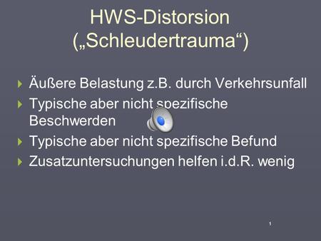 HWS-Distorsion („Schleudertrauma“)