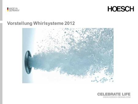 Vorstellung Whirlsysteme 2012