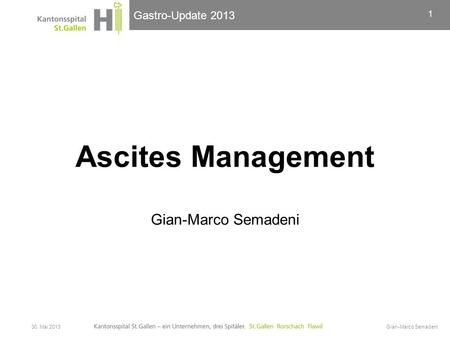 Ascites Management Gian-Marco Semadeni
