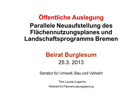Öffentliche Auslegung