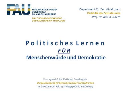 Menschenwürde und Demokratie